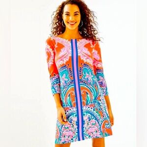 Lilly Pulitzer UPF 50+ SOPHIE DRESS Tangerine Dream Size Large. Gently loved